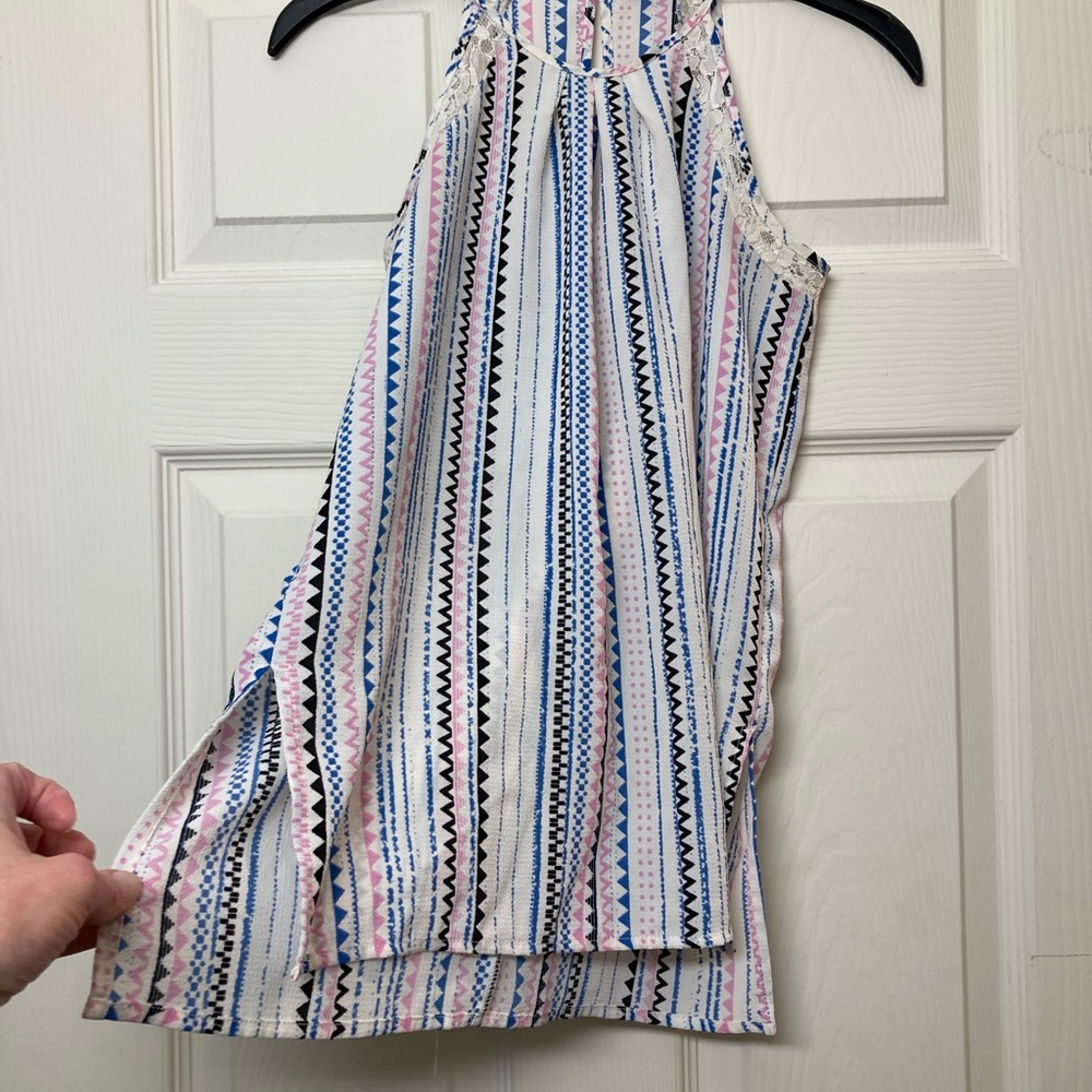 Pastel Candies Aztec Light Design Sleeveless Blouse